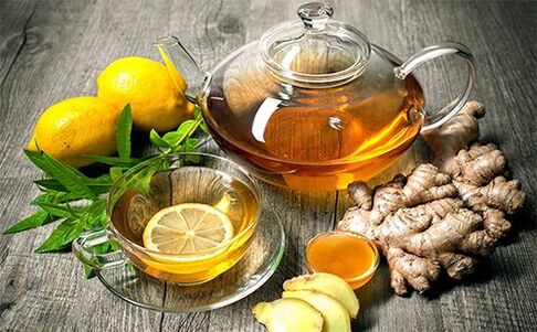 Té con limón e xenxibre