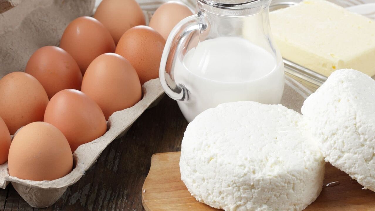 Ovos e produtos lácteos por potencia