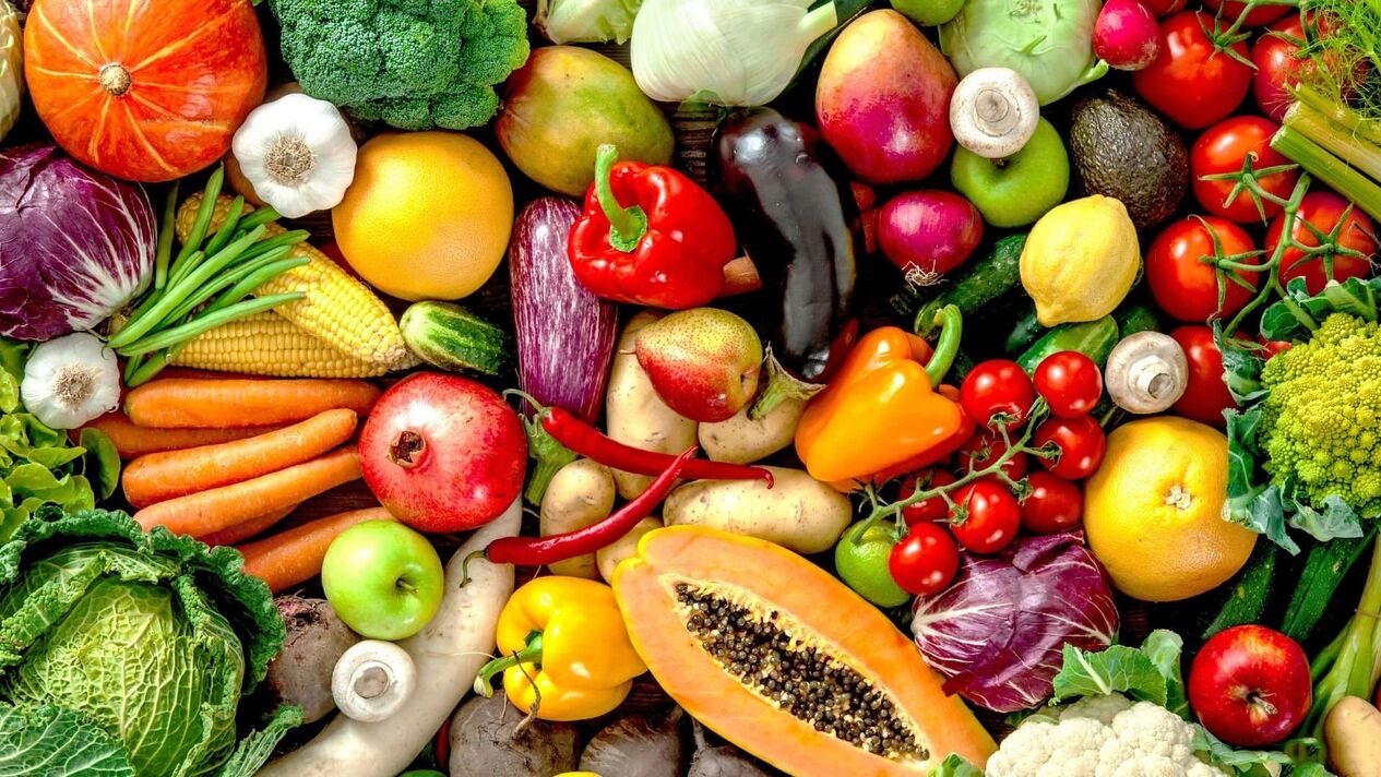 Verduras e verduras de raíz por potencia